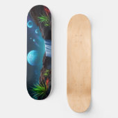 Skateboard Paysage Alien Lunes de cascade (Recto)