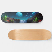 Skateboard Paysage Alien Lunes de cascade (Horz)