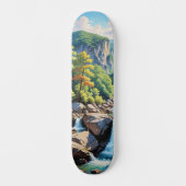 Skateboard Paysage de la cascade de Serene Mountain (Recto)