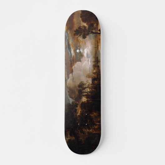 Skateboard Paysage éclairé par la lune par Aert Van Der Neer (Devant)