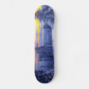 Skateboard Paysage hivernal