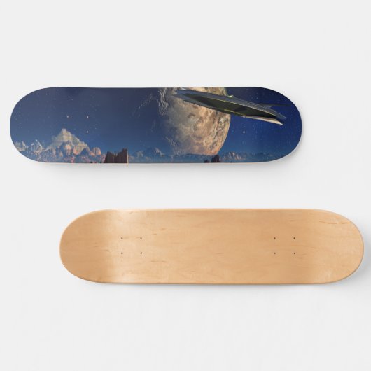 Skateboard Paysage UFO-Étranger World-SciFi (Horz)