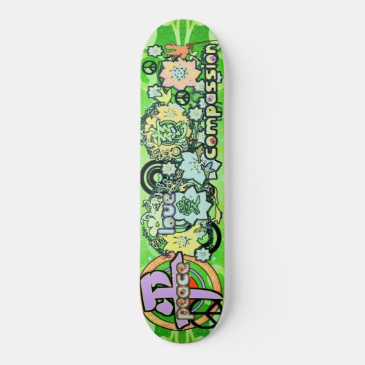 Skateboard Peace-Love-Compassion-Kanji - - (Recto)