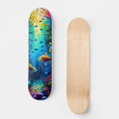 Skateboard Peces en el mundo submarino (Recto)
