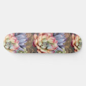Skateboard Pêche et Grey Succulents (Horz)