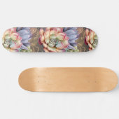 Skateboard Pêche et Grey Succulents (Horz)