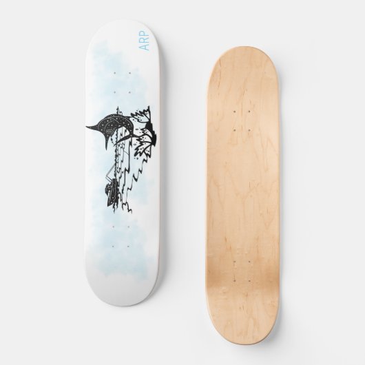 Skateboard *~* PÊCHEUR - Pêche à l'épée Initiales Poisson (Recto)