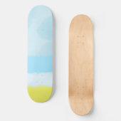 Skateboard peinture à l'aquarelle abstraite (Recto)