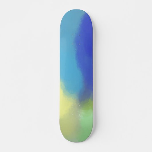Skateboard peinture abstraite à l'aquarelle (Devant)