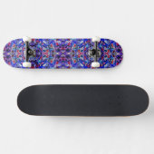Skateboard Peinture abstraite bleue mignonne (Horz)