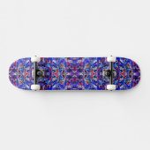 Skateboard Peinture abstraite bleue mignonne (Horz)