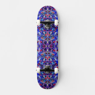 Skateboard Peinture abstraite bleue mignonne
