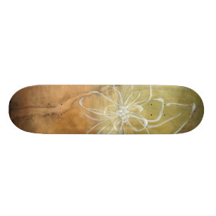 Skateboard Peinture abstraite de silhouette sur l'arrière -