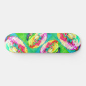 Skateboard Peinture abstraite rose jaune pavot (Horz)