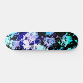 Skateboard Peinture bleu vert pourpre Splash Abstrait (Horz)