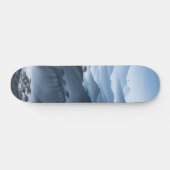 Skateboard Peinture Chinoise Bleu Misty Paysage Avec Rivière (Horz)