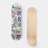 Skateboard Peinture colorée Splash Design crâne | (Recto)