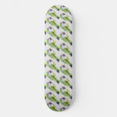 Skateboard Peinture d'aquarelle de perroquet vert (Recto)