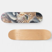 Skateboard Peinture d'aquarelle Lynx (Horz)