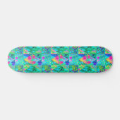 Skateboard Peinture de courtepointe avec Hydrangea et Blues (Horz)