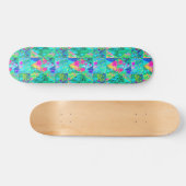 Skateboard Peinture de courtepointe avec Hydrangea et Blues (Horz)