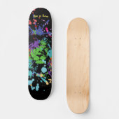 Skateboard Peinture de Lion colorée Patinage artistique (Recto)