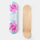 Skateboard Peinture de lotus rose paisible (Recto)