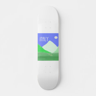 Skateboard peinture de paysage italie