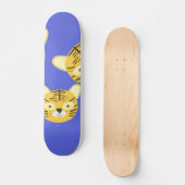 Skateboard peinture de tigres (Recto)