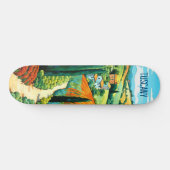 Skateboard Peinture de Toscane Italie | Art du voyage (Horz)