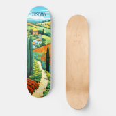 Skateboard Peinture de Toscane Italie | Art du voyage (Recto)