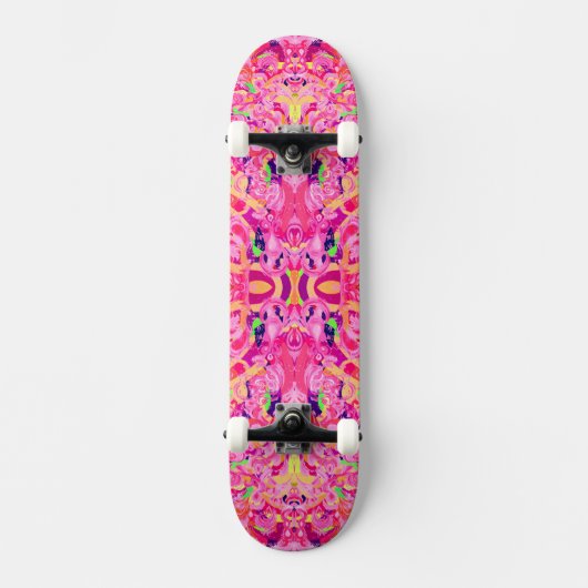 Skateboard Peinture de tourbillons abstraits colorés mignons (Recto)