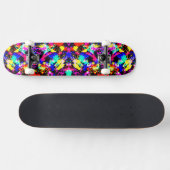 Skateboard Peinture éclaboussée colorée mignonne (Horz)