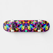 Skateboard Peinture éclaboussée colorée mignonne (Horz)