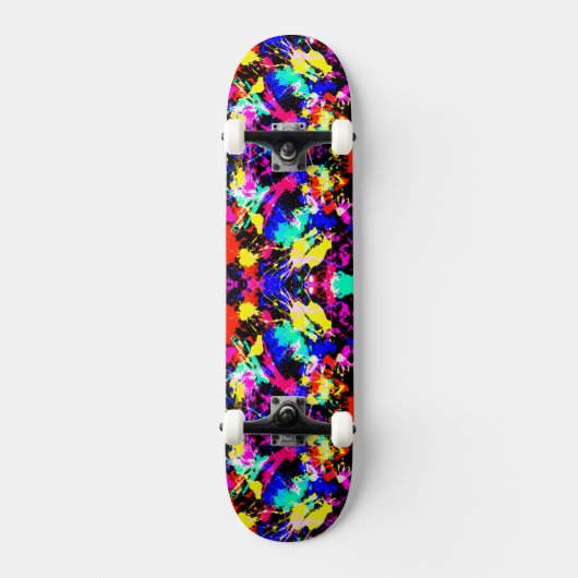 Skateboard Peinture éclaboussée colorée mignonne (Recto)