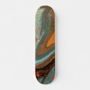 Skateboard Peinture en marbre liquide Abstrait moderne