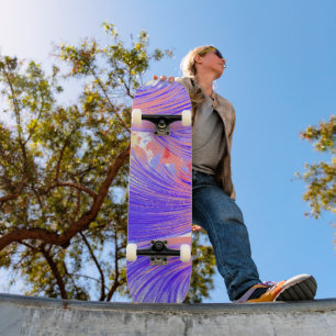 Skateboard Peinture et plumes
