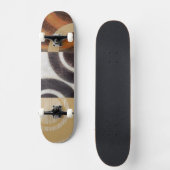 Skateboard Peinture moderne avec Motifs circulaires (Recto)