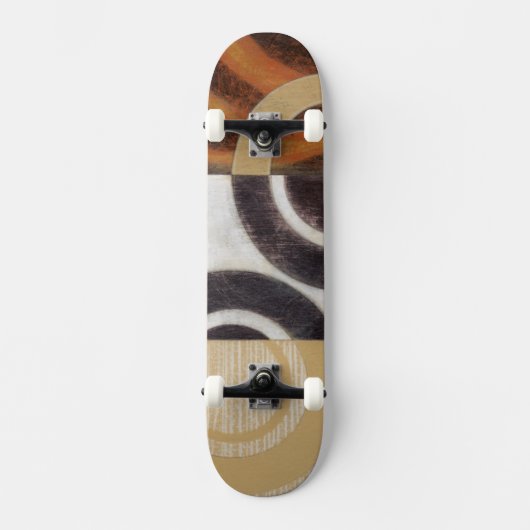Skateboard Peinture moderne avec Motifs circulaires (Recto)