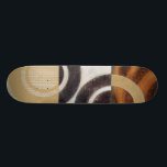 Skateboard Peinture moderne avec Motifs circulaires<br><div class="desc">Peint par Norman Wyatt,  Jr. ce tableau moderne présente des motifs circulaires multicolores en neuf carrés. Bon pour un mur qui a besoin d'art aussi bien que quelqu'un qui veut pratiquer son lancer de fléchettes!</div>