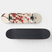 Skateboard Peinture orientale de style, fleur au printemps 2 (Horz)