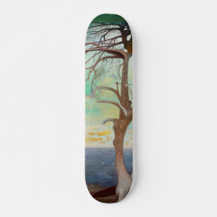 Skateboard Peinture paysagère du Cèdre solitaire