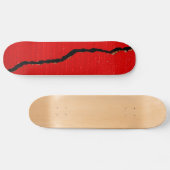 Skateboard Peinture rouge craquée (Horz)