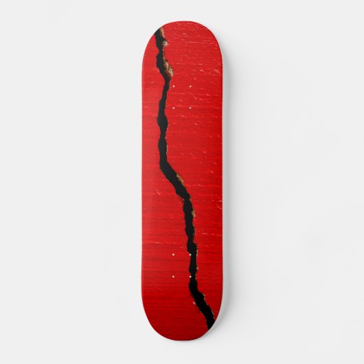 Skateboard Peinture rouge craquée (Recto)