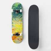 Skateboard Peinture Verte Jaune Orange Cool (Recto)