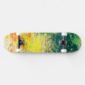 Skateboard Peinture Verte Jaune Orange Cool (Horz)