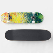 Skateboard Peinture Verte Jaune Orange Cool (Horz)
