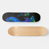 Skateboard Peinture Whimsical Peacock (Horz)
