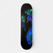 Skateboard Peinture Whimsical Peacock (Devant)