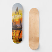 Skateboard Peintures DG Coucher de soleil voile (Recto)